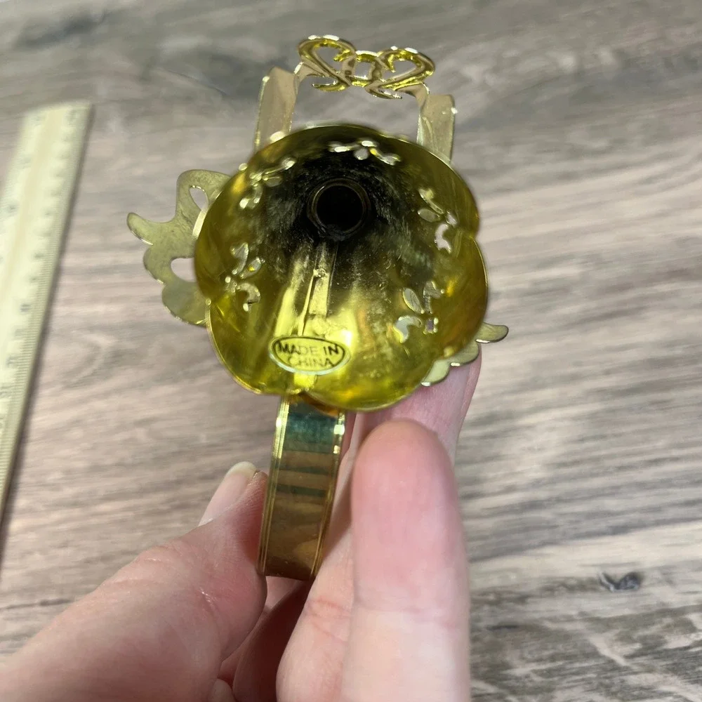 Brass Angel Napkin Rings Gold Christmas Holiday Decor Vintage Set of 3